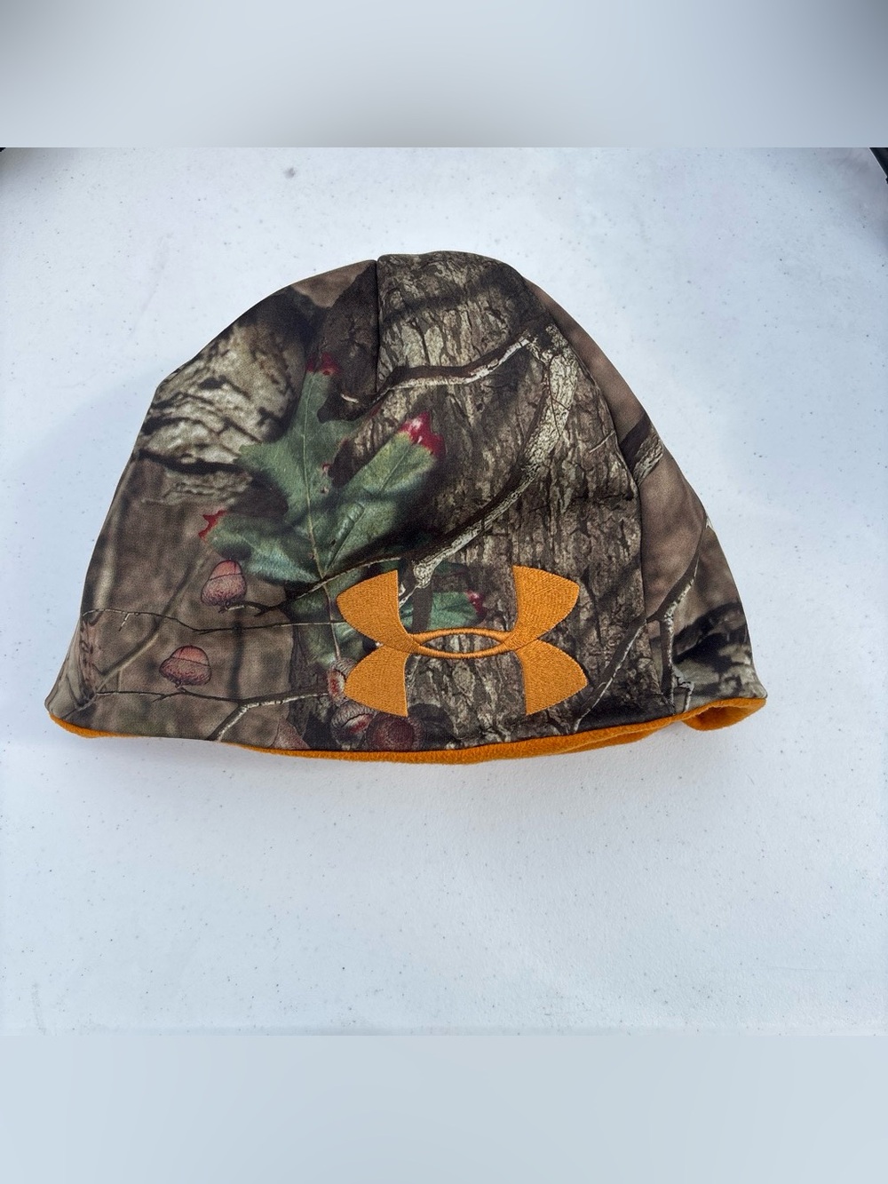 Under Armour Camo Beanie with Orange Logo